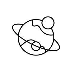 Exoplanet vector icon