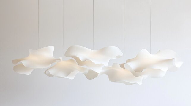 Abstract Art: A White Sculpture of Flowing Lines