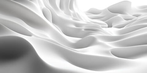 Obraz premium White abstract wave landscape