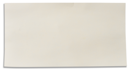 Blank white rectangular sheet of paper with shadow on isolated background