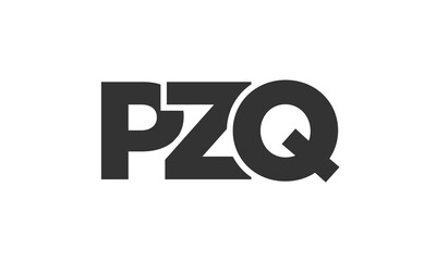 PZQ logo design template with strong and modern bold text. Initial based vector logotype featuring simple and minimal typography. Trendy company identity.
