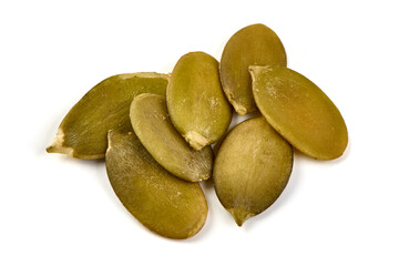 Pumpkin Seeds Isolated on White Background.