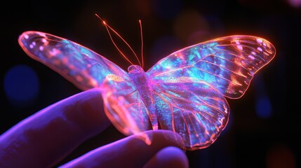 Neon Butterfly: A Dreamlike Encounter