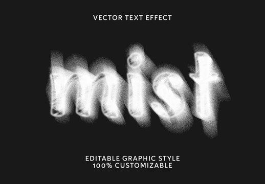 White Foggy Blur Text Effect