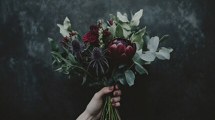 Tender artistic shot of a Mothers Day bouquet arranged with fresh blooms and soft natural light capturing elegance and warmth