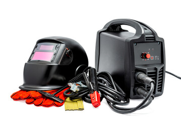 Inverter welding machine and accessories welding on white