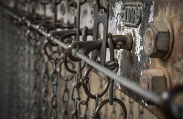 detail in the changing room of an old mining site
