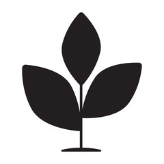 Silhouette of a bud, a symbol of environment and germination. Plants, Gardening, flora. Icon, logo. EPS 10. Vector illustrations