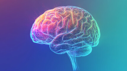 dreamlike glowing brain