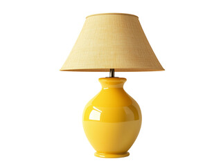 Bright yellow table lamp showcasing unique design, ideal for enhancing modern interiors with a stylish touch