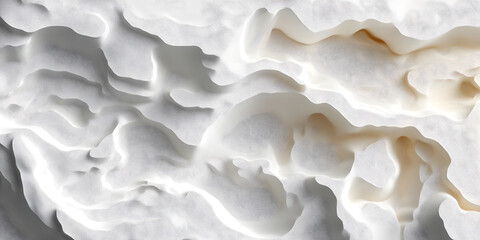 Multilayer white organic terrain height organic shapes geometrical background wallpaper banner pattern