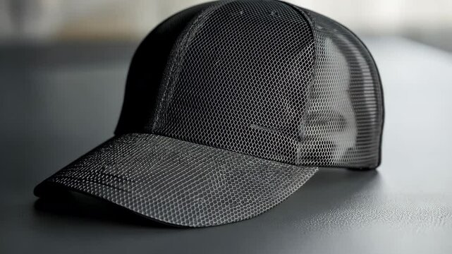modern black hat accessory object ai generated video concept