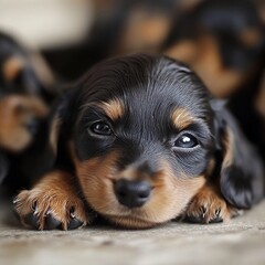Adorable dachshund newbs resting