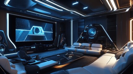 Futuristic Home Theater Design: Immersive Luxury Cinema Experience