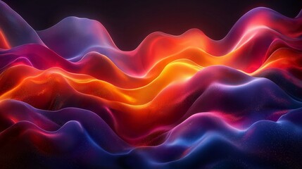 Obraz premium a vibrant abstract background with wavy lines in shades of red, orange, yellow, and blue, creating a mesmerizing effect The resolution of the image is 1920x1080, m