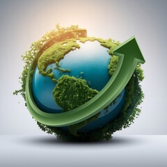 Ecological globe green deal, environment, healthy lifestyle