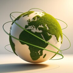 Ecological globe green deal, environment, healthy lifestyle