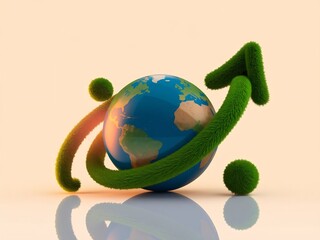 Ecological globe green deal, environment, healthy lifestyle