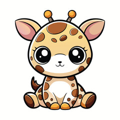 Jirafa Bebe Animada Stock Vectors, 