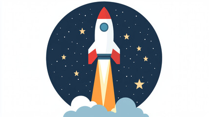 Business success strategy. Low poly wireframe spaceship launch. Digital shuttle launches up. Start-up concept. Polygonal technology blue vector illustration