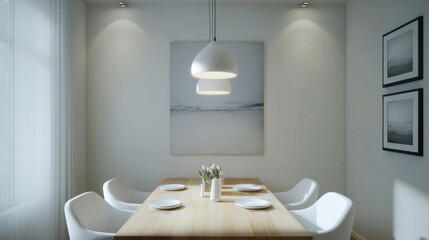 Simple Dining Room with Soft Natural Light