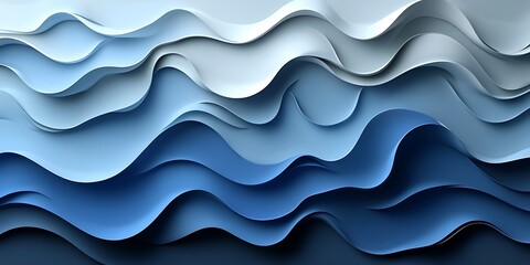 Fototapeta premium Abstract Blue Waves Pattern Background