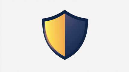 Fototapeta premium Isolated security shield on white background. Vector low poly wireframe safety concept. Сyber security. 