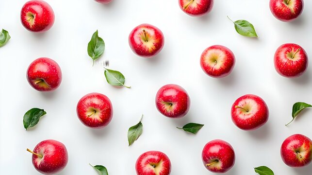 Red Apples Isolated on White Background