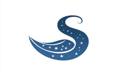 Obraz premium Abstract mash line and point the letter S on white background with an inscription. Starry sky or space, consisting of stars and the universe. Vector business illustration