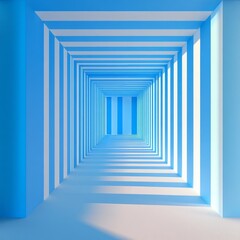 Striped blue backdrop in decor