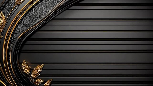Elegant Black and Gold Abstract Design: A Luxurious Background Image