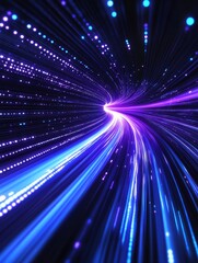 light streak, fiber optic, speed line, futuristic background for 5g or 6g technology wireless data transmission, high-speed internet in abstract
