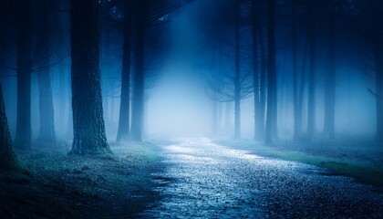 Fototapeta premium cinematic dark blue foggy background