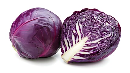Fototapeta premium Red Cabbage isolated on white background