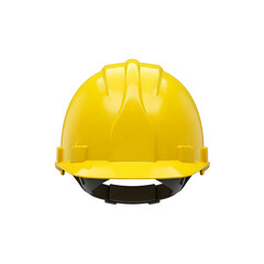 Yellow hard hat on a transparent background.
