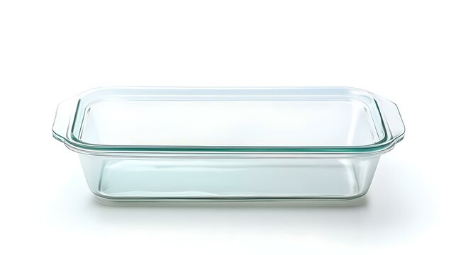 Glass Baking Dish isolated on white background