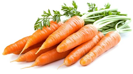 Fresh Carrots isolated on white background