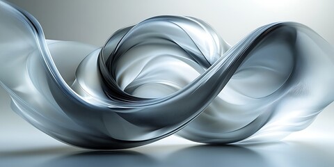 Fototapeta premium Abstract grey swirling forms on light background