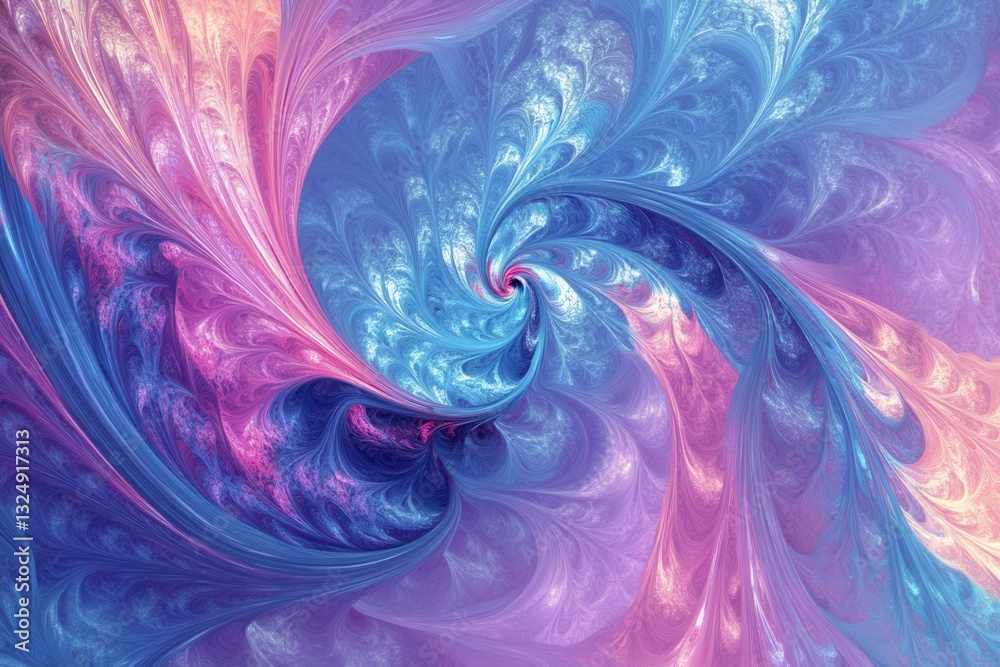 Fototapete colorful swirling patterns create a dynamic and balanced abstract background design with vibrant blu