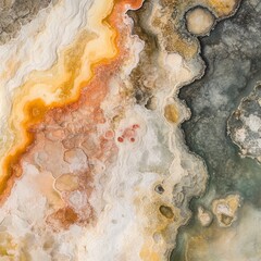 Mineral shapes and colors from hot springs.