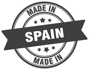 Made in Spain round sign. Made in Spain stamp.