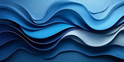 Abstract Blue Waves, Flowing Design (1)