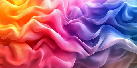 Obraz premium Colorful abstract waves, vibrant hues (3)