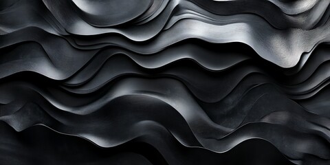 Fototapeta premium Dark, wavy abstract texture background (3)