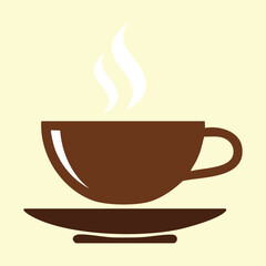 Steaming a cup of coffee on saucer