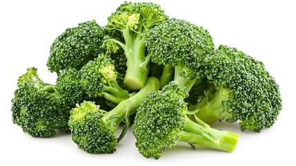 Delicious fresh broccoli isolated on white
