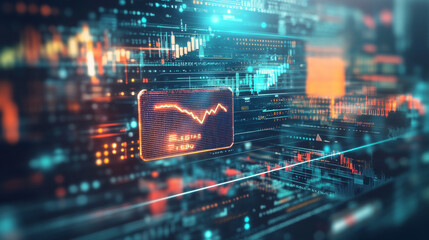 Obraz premium Increase Revenue Concept. Wallet with Digital Cash Money and Coins on Computer Monitor Background. Low Poly Wireframe Light Blue Vector Illustration. Financial Growth and Business. Polygonal Vector