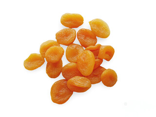 dried apricots isolated on white background