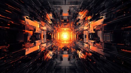 Digital Tunnel: A Journey Through Abstract Dimensions