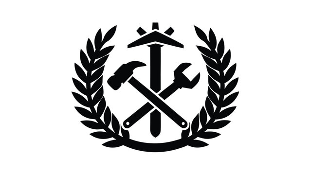 Craftsmanship Emblem Hammer, Wrench, Pickaxe, Laurel Wreath